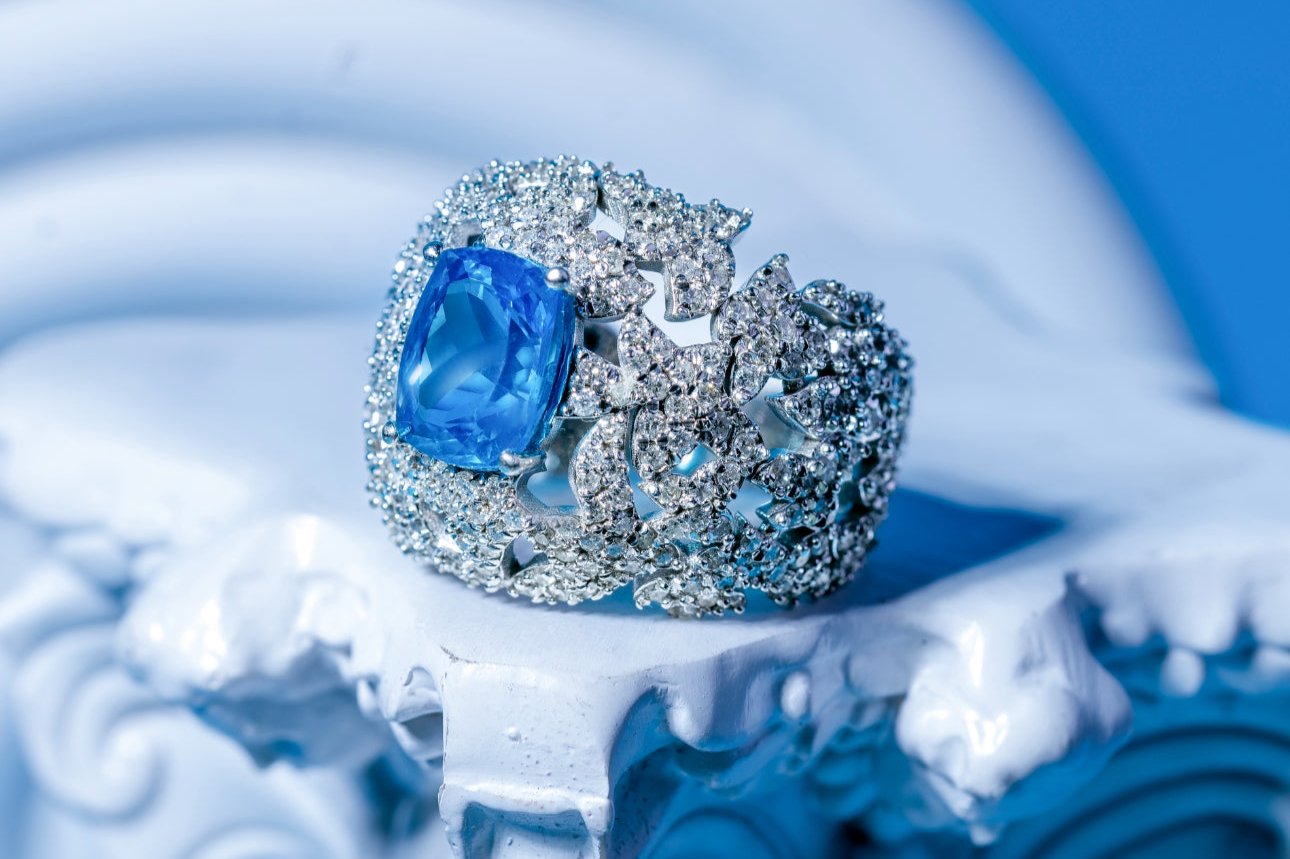 Topaz Diamond Ring