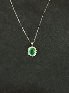 Necklace with Emerald
